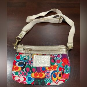 COACH POPPY POP C GLAM GRAFFITI CROSSBODY MULTI COLORS